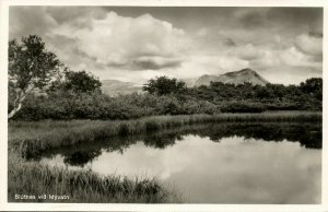 iceland, Slútnes við Mývatn, Panorama (1950s) RPPC Postcard