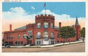 Armory Oil City Pennsylvania 1935 postcard