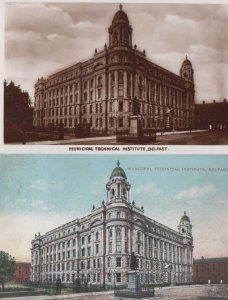 Municipal Technical College Belfast 2x Antique Irish Postcard incl Real Photo