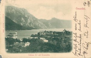 Austria Gmunden Schloss Ort mit Traunstein 1898 04.62