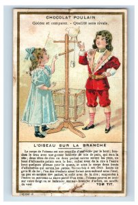 1870s-80s Chocolat Poulain Children Bird On The Branch Game F153
