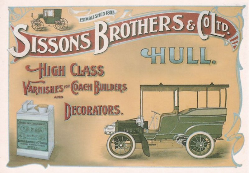 Sissons Brothers Hull Builders Decorators Advertising Postcard