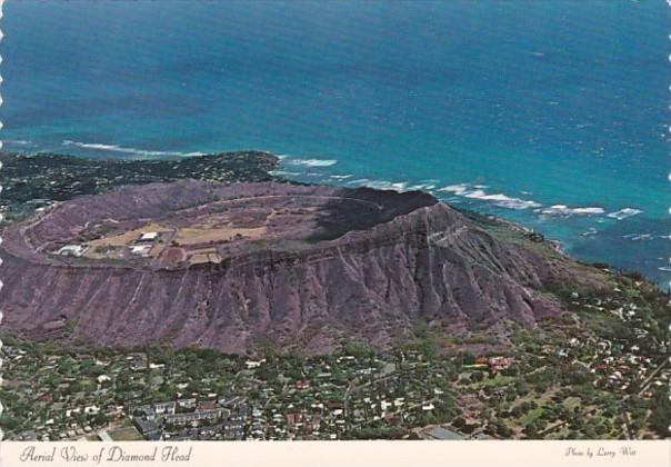 Hawaii Honolulu Aerial View Diamond Head Crater