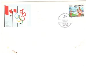 First Day Cover,   Montreal Olympics 1976 , Opening Flag