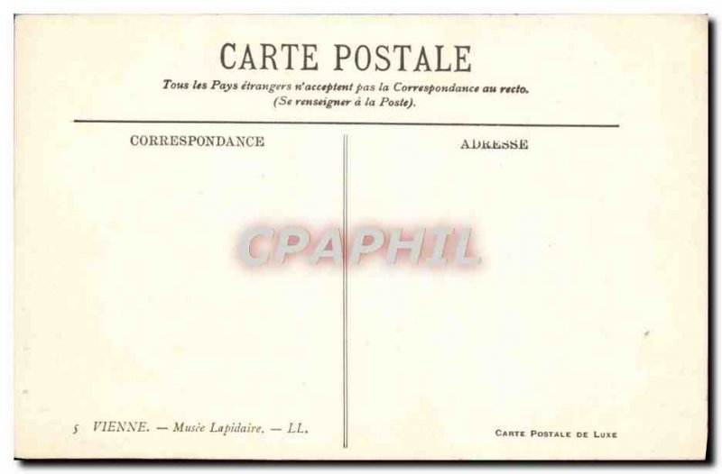 Postcard Old Vienna Museum Lapidary