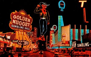 Nevada Las Vegas Fremont Street At Night 1963