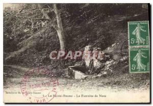 Old Postcard La Sainte Baume Nans Fountain