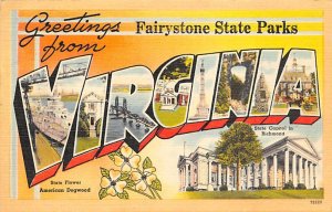 Greetings From Fairystone State Parks Virginia 1943 