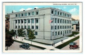 OIL CITY, Pennsylvania PA ~ JUNIOR HIGH SCHOOL 1924 Venango County Postcard