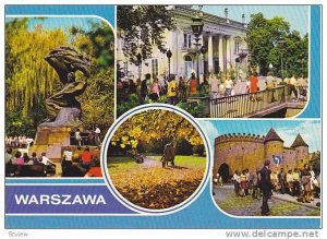 4-Views of WARSZAWA, Poland, 40-60s