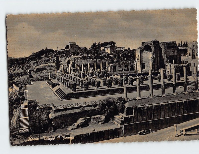 Postcard Venus Temple Rome Italy
