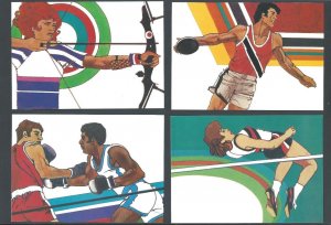 Rare Complete Set Of All 1984 Olympic Games FDC's Maximum Card Of Stamps Of----