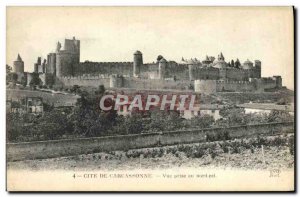 Old Postcard Cite De Carcassonne Vue Prize In North East