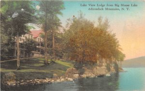 J12/ Big Moose Lake Adirondacks New York Postcard c1910 Lake View Lodge  8