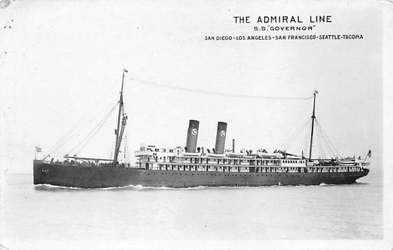 SS Governor Admiral Line Ship Unused 