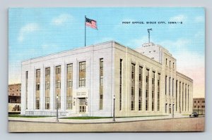 US Post Office Building Sioux City Iowa IA UNP  Linen Postcard I16