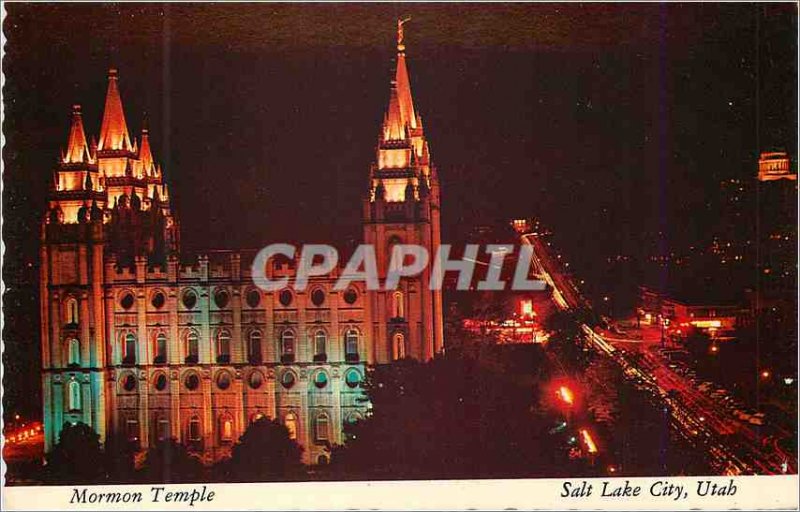 Modern Postcard Mormon Temple Salt Lake City Utah