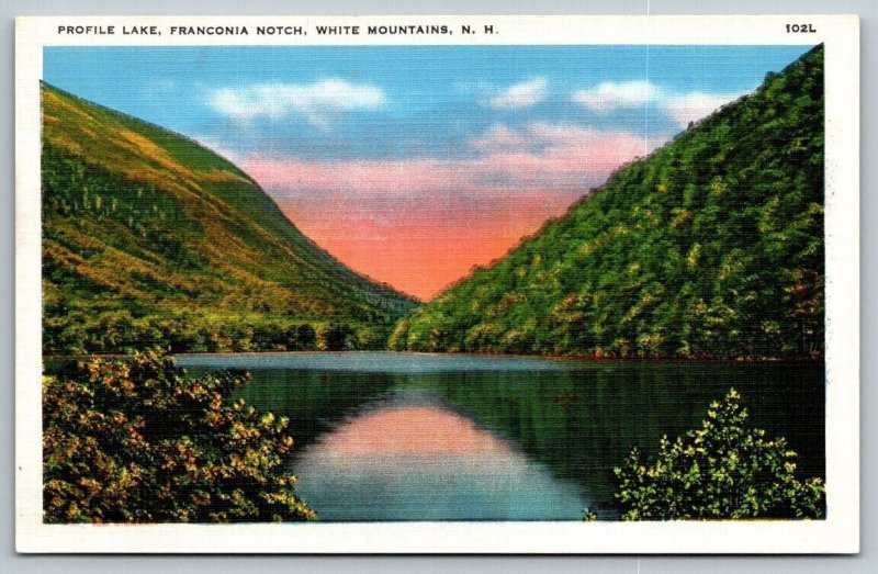 Profile Lake  Franconia Notch  New Hampshire  Postcard