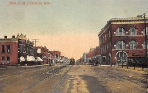 Hutchinson Kansas scene on Main Street antique pc DD7472