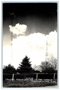 c1940's Wnax Tallest Radio Station In The World Yankton SD RPPC Photo Postcard