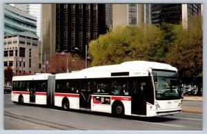 RTL Articulated Bus, Rue University, Montreal, Quebec, 2004 Chrome Postcard