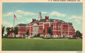 Indianapolis Indiana, U. S. Veterans Hospital Medical Building, Vintage Postcard