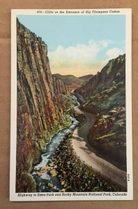 UNUSED  POSTCARD - CLIFFS BIG THOMPSON, ESTES PARK, ROCKY MTN. NATL, PARK, COLO.