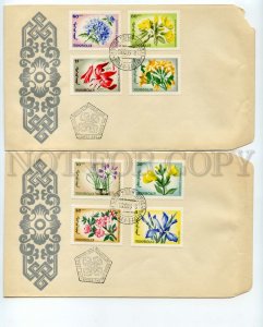 492632 MONGOLIA 1966 flora flowers Old SET FDC Covers
