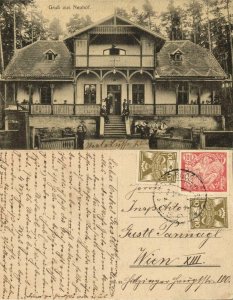 czech, NEUHOF, NOVÉ DVORCE, Unknown Building (1920s) Postcard