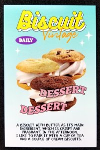 [AG] P588 Food Dessert Vintage Butter Biscuit Gastronomy Cuisine (postcard) *New