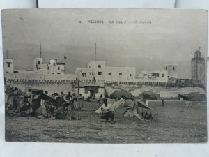 Postcard Morroco Mogador Bab Seba Nouvelle Casbad Villagers Airplane Tents 1913