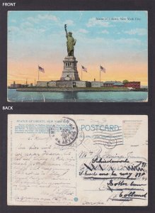 Postcard, United States, New York City NY, Statue of Liberty