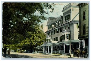 1911 Liberty Hotel Building Horse Carriage Liberty New York NY Antique Postcard