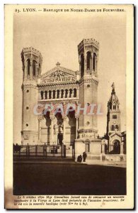 Old Postcard From Lyon Basilica of Our Lady of Fourviere