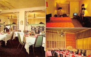 OAK PARK ARMS HOTEL Illinois Mid-Century Modern TV 1960s Vintage Postcard