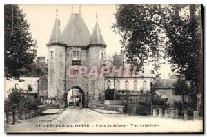Old Postcard Villeneuve sur Yonne Joigny Gate exterior view