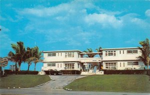 Delray Beach, FL Florida SUNNY SURF APARTMENTS Roadside ca1950's Chrome Postcard