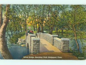 Unused Linen BRIDGE & PARK SCENE Bridgeport Connecticut CT r8379