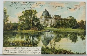 Hannover Maschpark and New Provincial Museum c1904 Germany Postcard K10