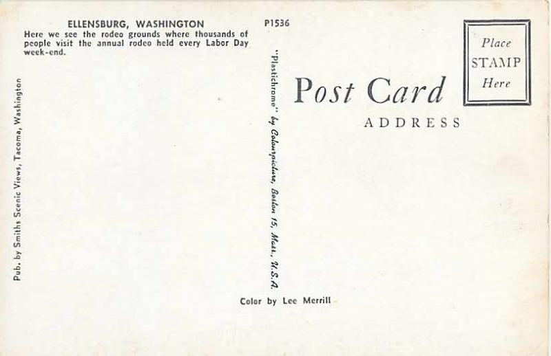 Rodeo Grounds at Ellensburg Washington WA Pre-Zip Code