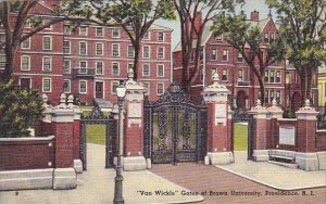 Rhode Island Providence Van Wickle Gates Of Brown University