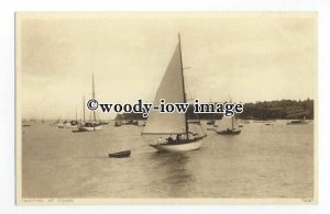 h1481 - Isle of Wight - Yachts off East Cowes, taken from the Sea - Postcard