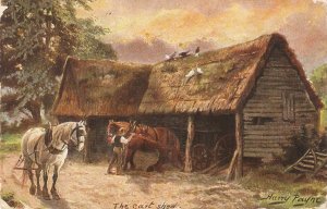 Harry Payne. Horses. The art shed  Tuck Oilette Doset Farms Ser. PC # 9277