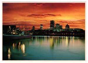 Montreal at Night, Viewed from the Harbour, Montreal, Quebec, Canada