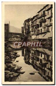 Postcard Old Sospel Reflection in the Bevera