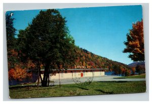 Vintage 1961 Postcard - Oxbow Mountain & Motel Lake Pleasant New York