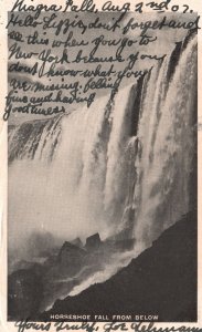 Vintage Postcard 1900's Horseshoe Fall From Below Niagara Falls New York NY