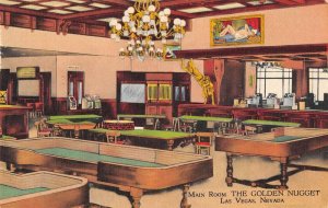 Las Vegas Nevada Golden Nugget Casino Main Room Vintage Postcard AA34520