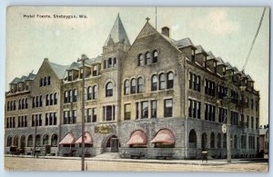 Sheboygan Wisconsin WI Postcard Hotel Foeste Building Exterior View 1913 Vintage