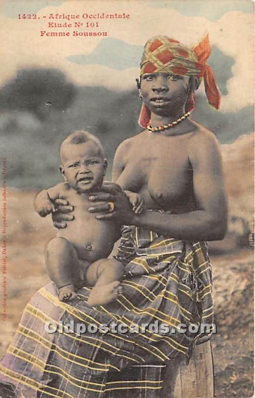 Afrique Occidentale Femme Soussou African Nude Unused 